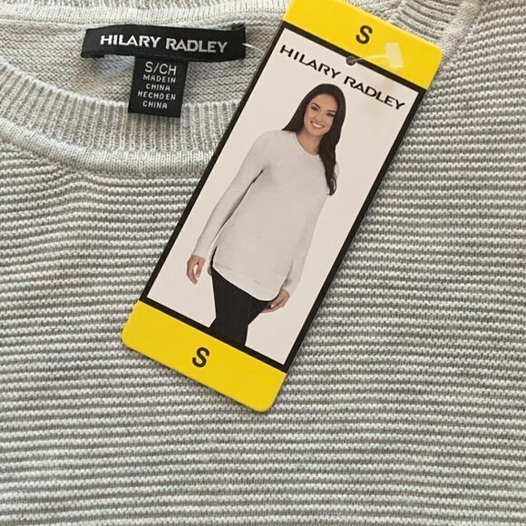 NWT Hilary Radley Ribbed Mock-Layer Crew Neck Tunic Knit Top S Heather Grey 70B - Picture 6 of 9